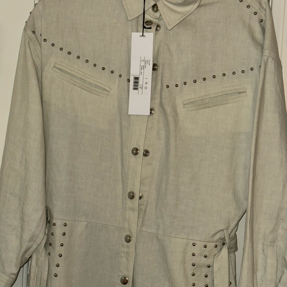 IRO Belted Embellished Linen And Cotton-Blend Jumpsuit - Picture 6 of 10